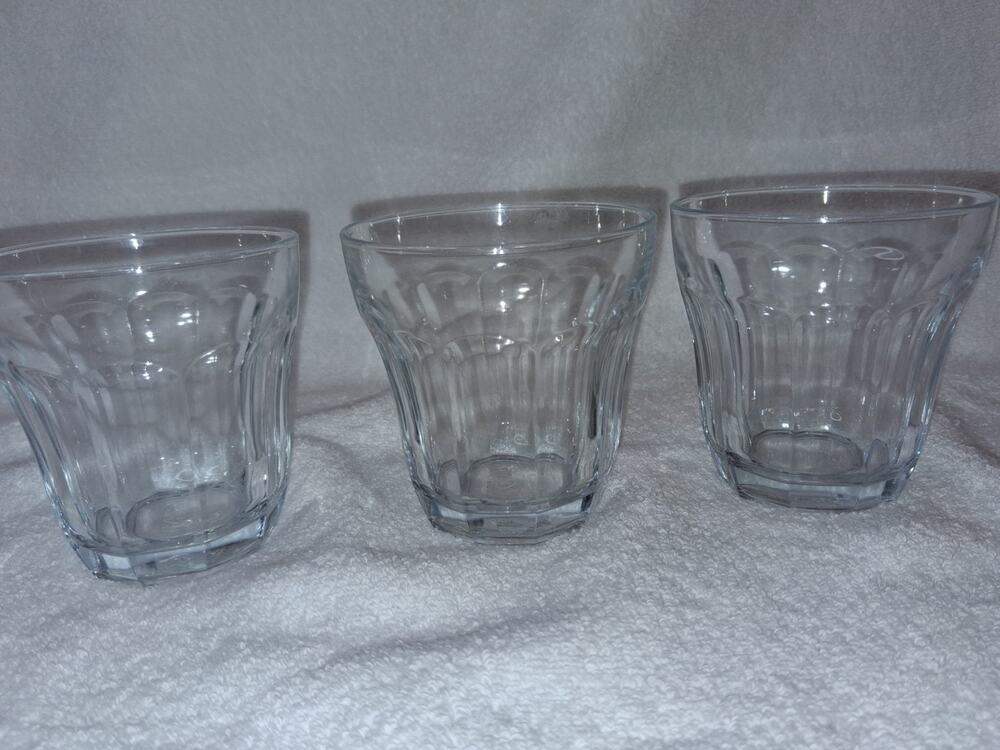 Palaks Whiskey Rock Low Ball high latte Pasabahce 10oz Panel VTG Glasses. Set 3